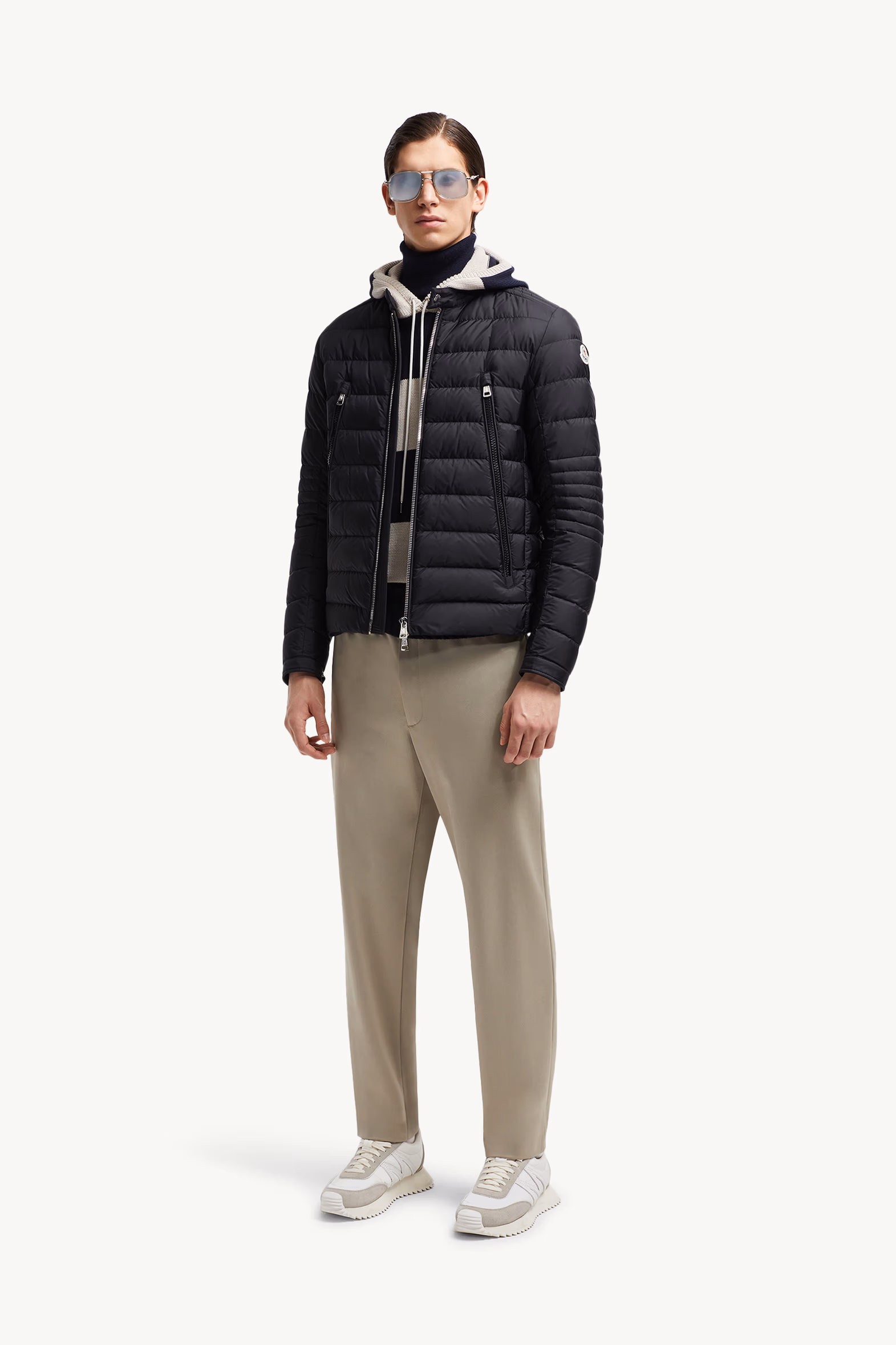 Amiot Down Biker Jacket Men Black Moncler